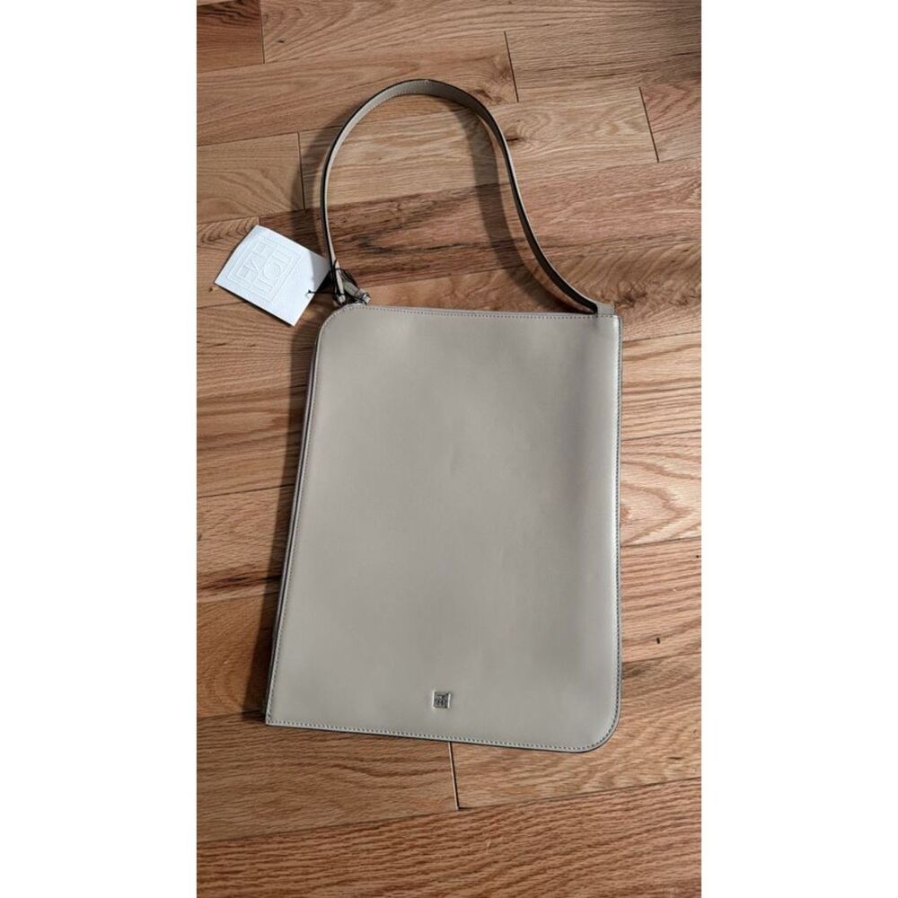 Toteme Slim Tote Palmellata Leather Shoulder Bag Fawn Taupe NWT